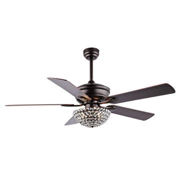 Cammy 52" Traditional Transitional Iron LED CEILING FAN - JONATHAN Y